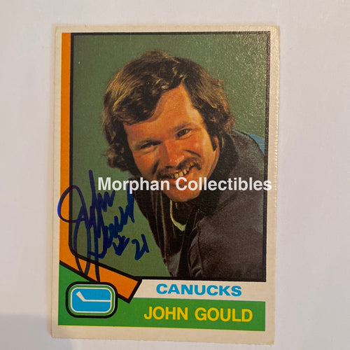 John Gould - Autographed Card 1974-75 Opc