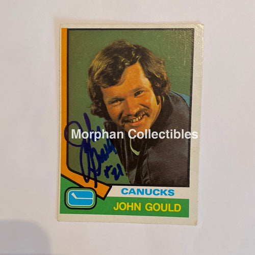 John Gould - Autographed Card 1974-75 Opc