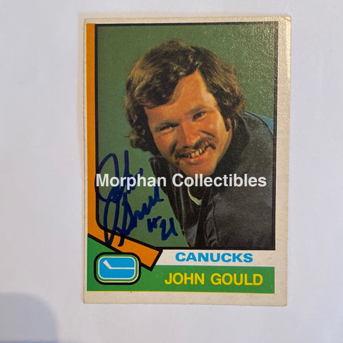 John Gould - Autographed Card 1974-75 Opc