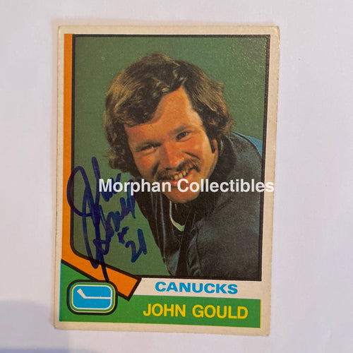 John Gould - Autographed Card 1974-75 Opc
