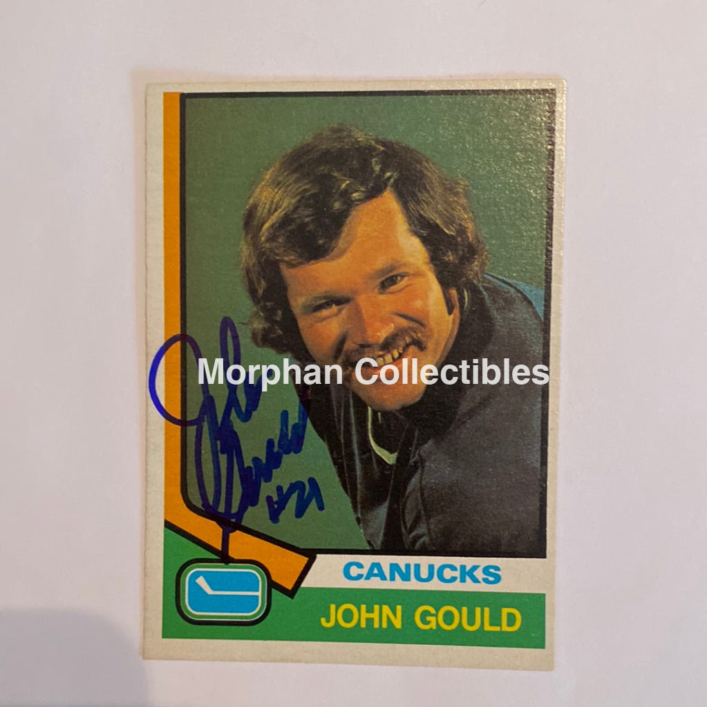 John Gould - Autographed Card 1974-75 Opc