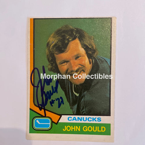 John Gould - Autographed Card 1974-75 Opc