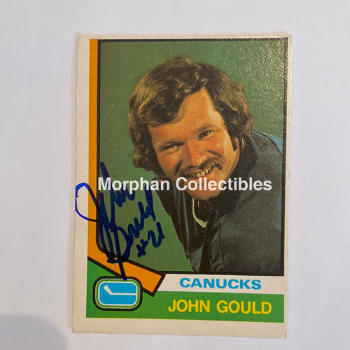 John Gould - Autographed Card 1974-75 Opc