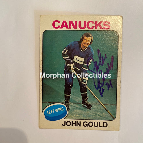 John Gould - Autographed Card 1975-76 Opc
