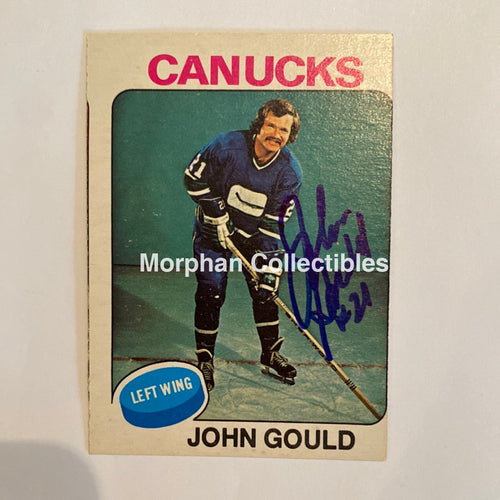 John Gould - Autographed Card 1975-76 Opc