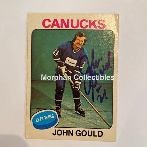 John Gould - Autographed Card 1975-76 Opc
