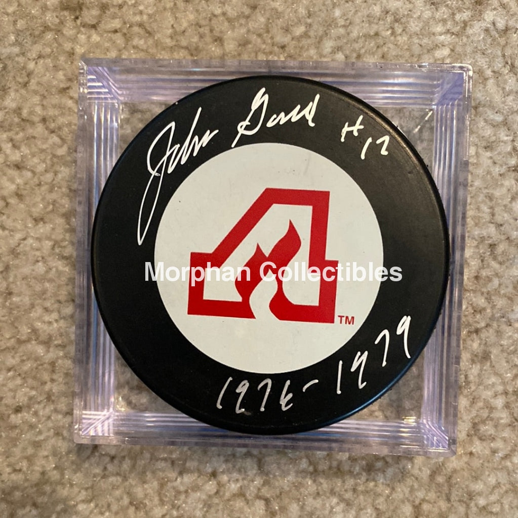 John Gould - Autographed Pick Atlanta Flames Puck