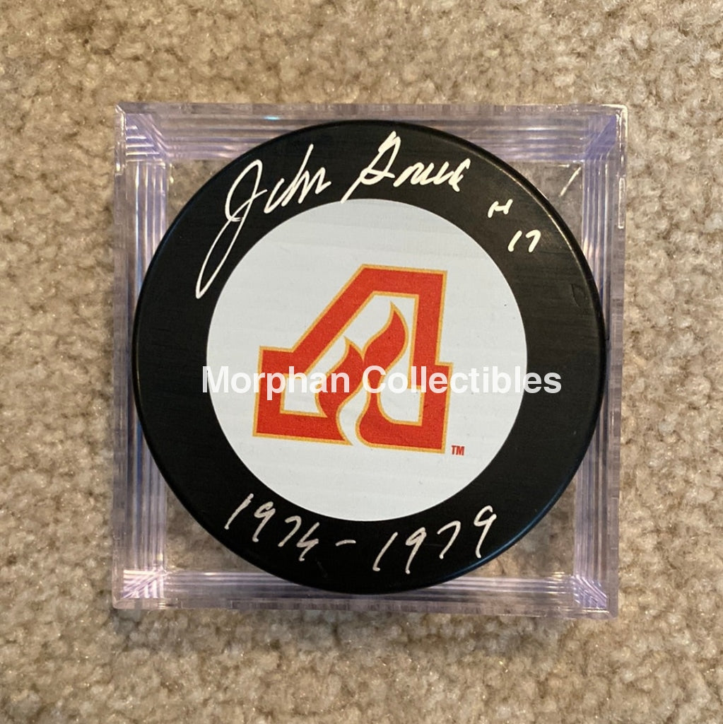 John Gould - Autographed Pick Atlanta Flames Puck