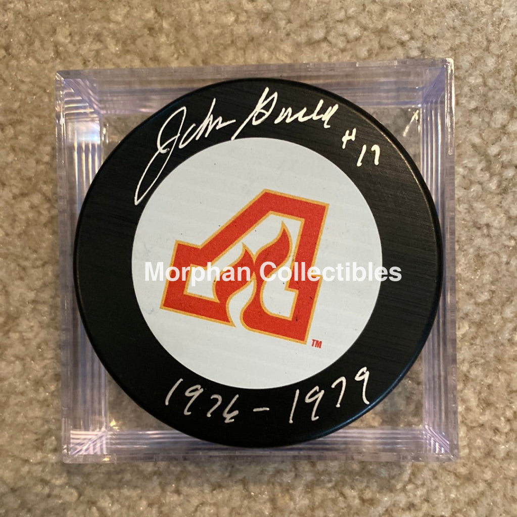John Gould - Autographed Pick Atlanta Flames Puck