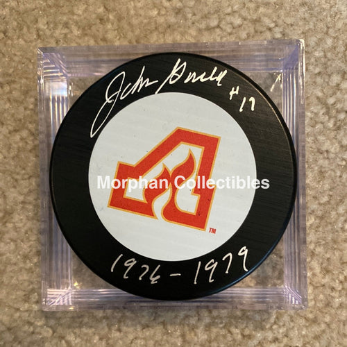 John Gould - Autographed Pick Atlanta Flames Puck