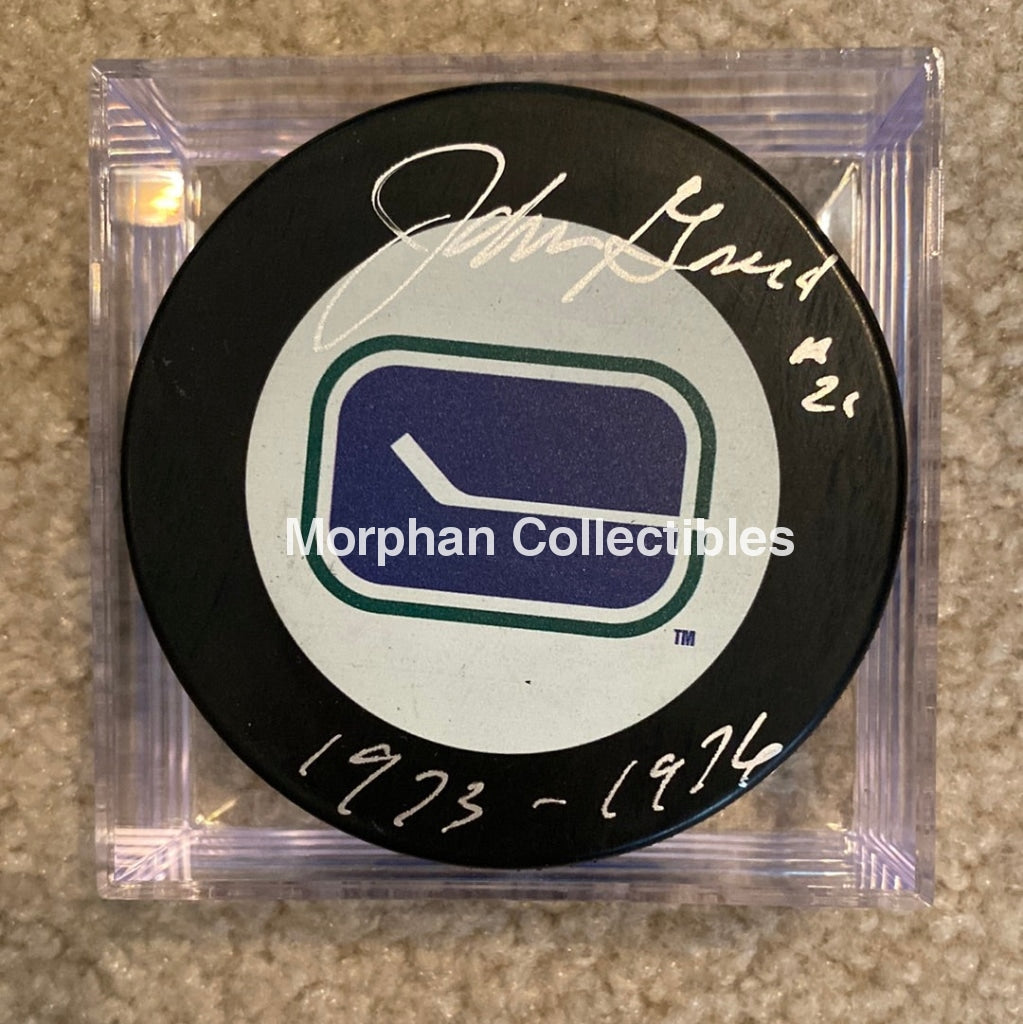 John Gould - Autographed Pick Vancouver Canucks Puck