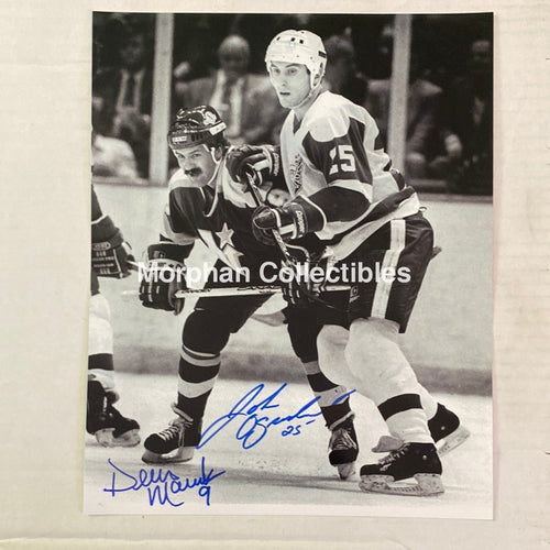 John Ogrodnick And Dennis Maruk - Autographed Detroit Red Wings 8X10 Photo