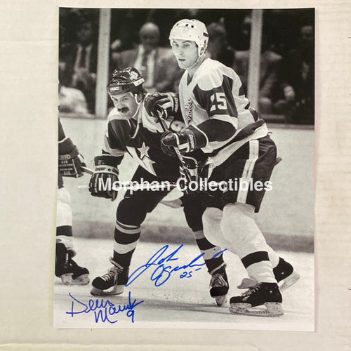 John Ogrodnick And Dennis Maruk - Autographed Detroit Red Wings 8X10 Photo