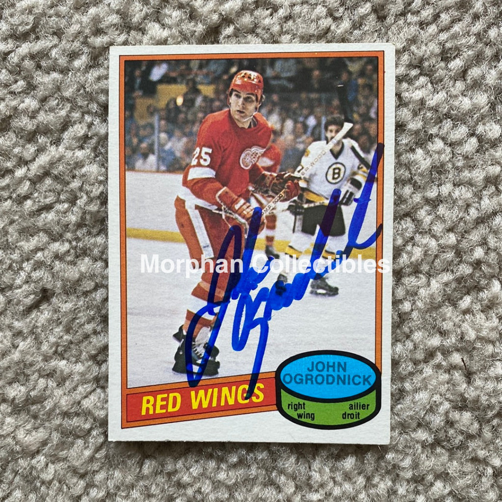 John Ogrodnick - Autographed Card - 1980 - 81 Opc Rookie Cardm