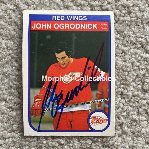 John Ogrodnick - Autographed Card - 1982 - 83 Opc