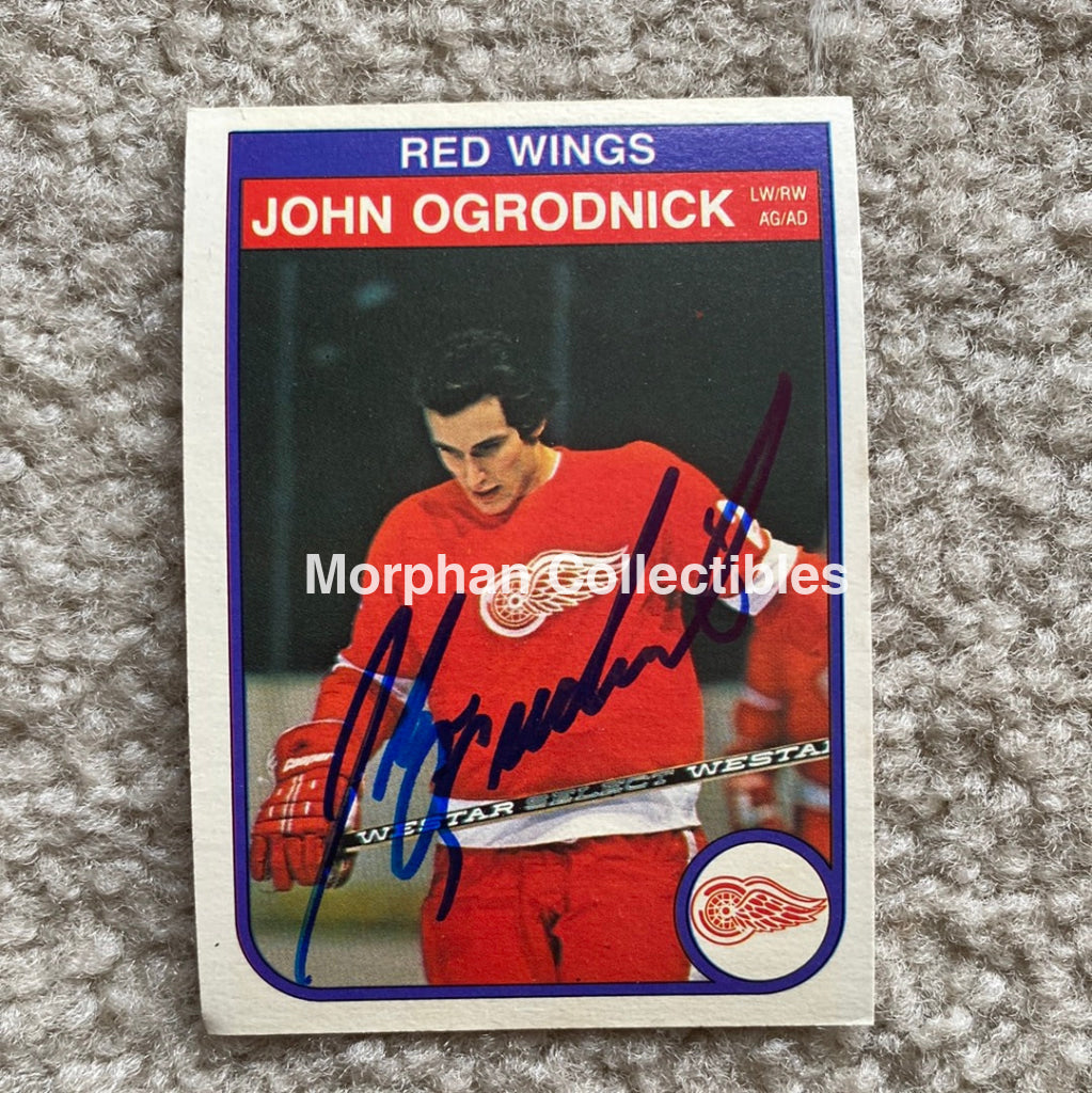 John Ogrodnick - Autographed Card - 1982 - 83 Opc