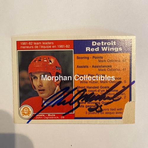 John Ogrodnick- Autographed Card - 1982-83 Opc