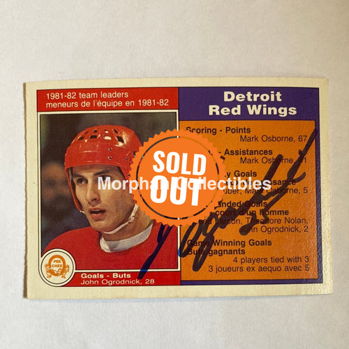 John Ogrodnick- Autographed Card - 1982-83 Opc