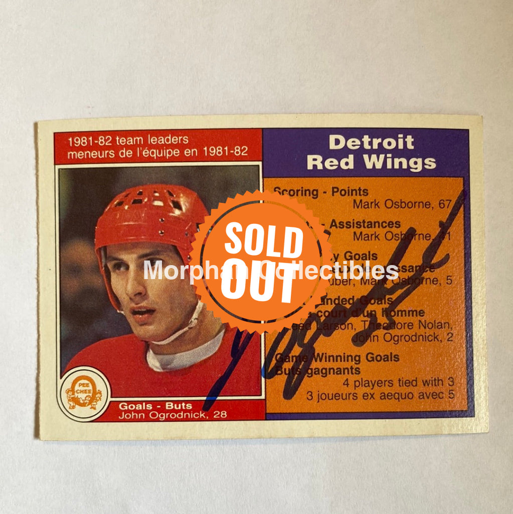 John Ogrodnick- Autographed Card - 1982-83 Opc