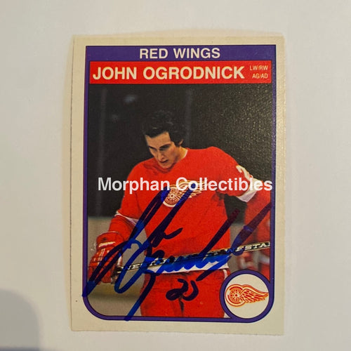 John Ogrodnick- Autographed Card - 1982-83 Opc