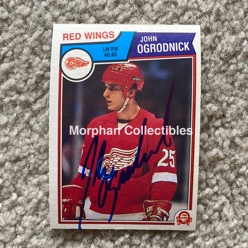 John Ogrodnick - Autographed Card - 1983 - 64 Opc