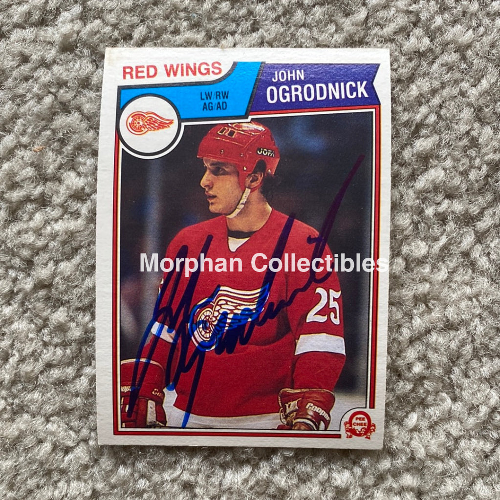 John Ogrodnick - Autographed Card - 1983 - 64 Opc