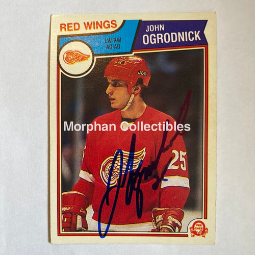 John Ogrodnick- Autographed Card - 1983-64 Opc