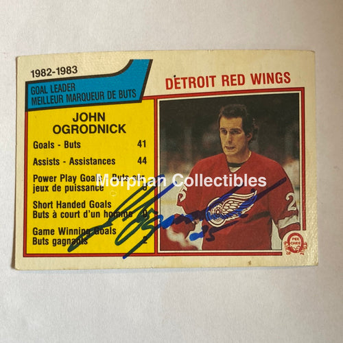 John Ogrodnick- Autographed Card - 1983-84 Opc