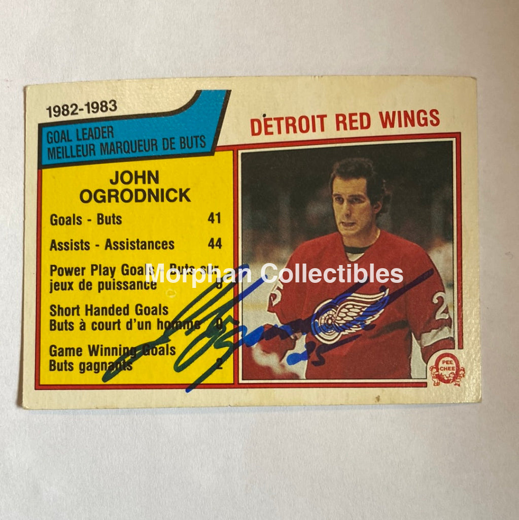 John Ogrodnick- Autographed Card - 1983-84 Opc