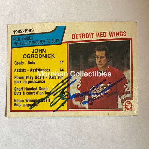 John Ogrodnick- Autographed Card - 1983-84 Opc