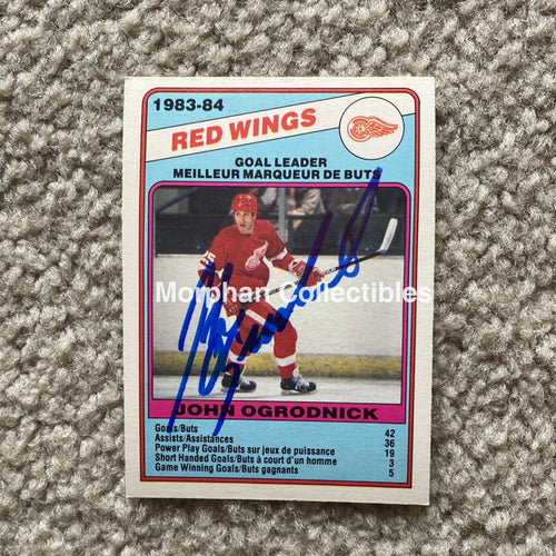 John Ogrodnick - Autographed Card - 1984 - 85 Opc