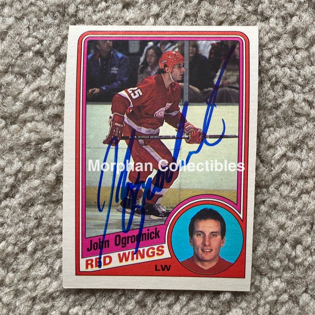 John Ogrodnick - Autographed Card - 1984 - 85 Opc