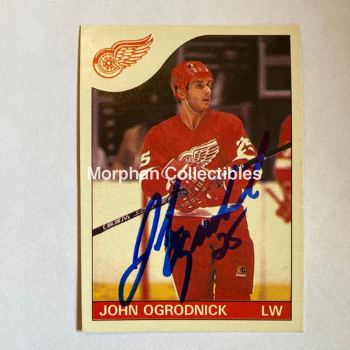 John Ogrodnick- Autographed Card - 1985-86 Opc