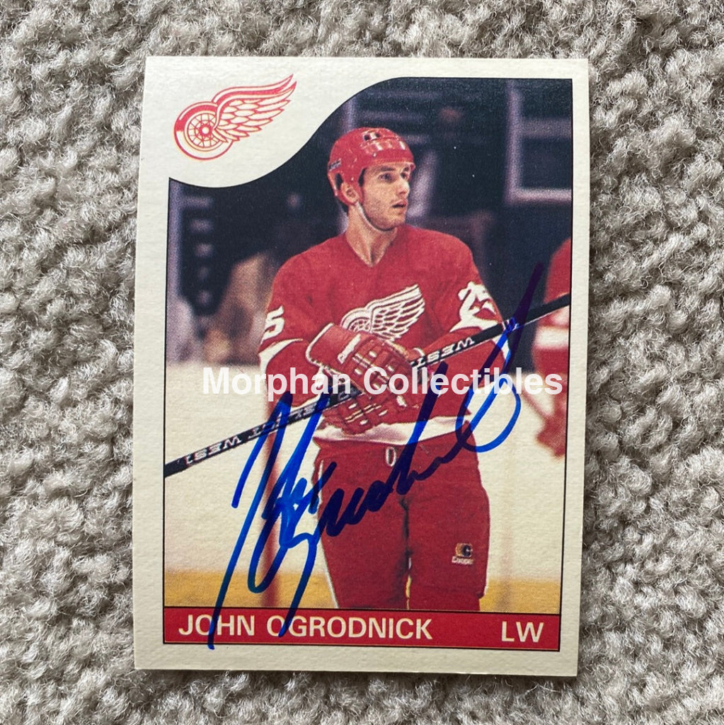 John Ogrodnick - Autographed Card - 1985 - 86 Opc