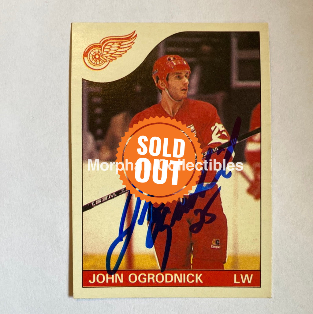 John Ogrodnick- Autographed Card - 1985-86 Opc