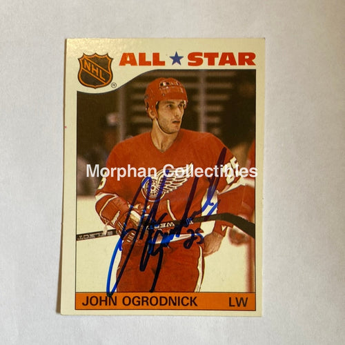 John Ogrodnick- Autographed Card - 1985 Topps Sticker