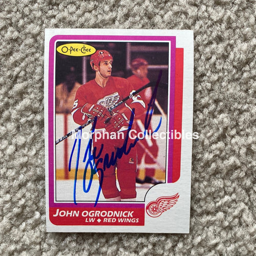 John Ogrodnick - Autographed Card - 1986 - 87 Opc