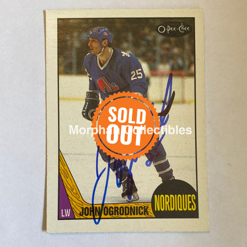 John Ogrodnick- Autographed Card - 1987-88 Opc