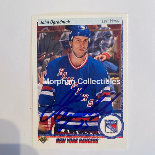 John Ogrodnick- Autographed Card - 1990-91 Upper Deck