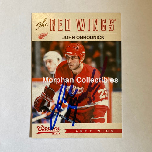 John Ogrodnick- Autographed Card - 2012 Panini Classics