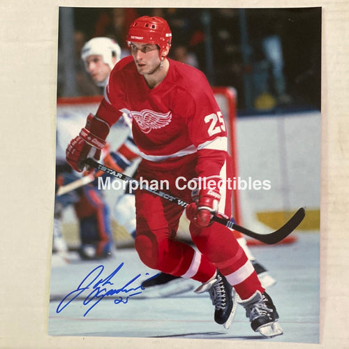 John Ogrodnick - Autographed Detroit Red Wings 8X10 Photo