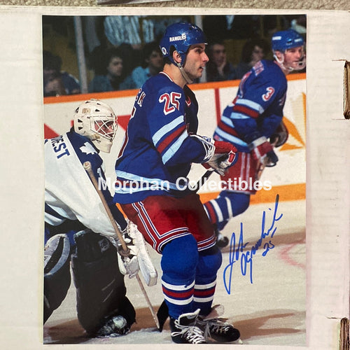John Ogrodnick - Autographed New York Rangers 8X10 Photo