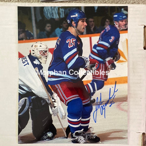 John Ogrodnick - Autographed New York Rangers 8X10 Photo