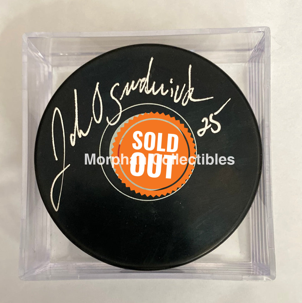 John Ogrodnick - Autographed Puck Detroit Red Wings
