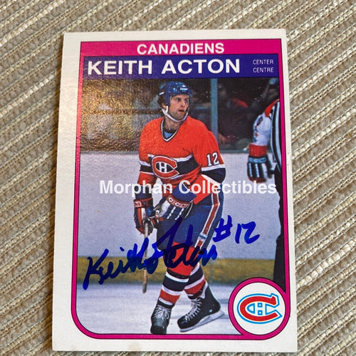 Keith Acton - Autographed Card 1982/83 Opc