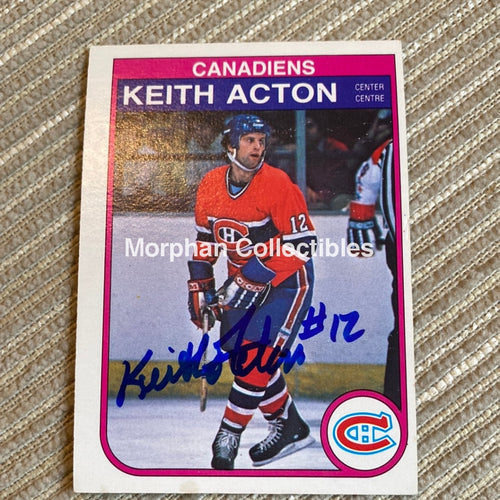 Keith Acton - Autographed Card 1982/83 Opc