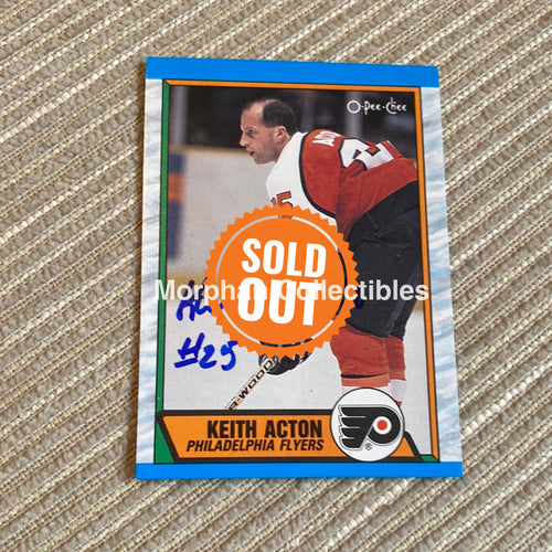 Keith Acton - Autographed Card 1989/90 Opc