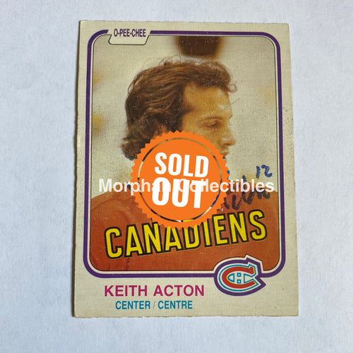 Keith Acton - Autographed Card Opc 1981/82 Rookie