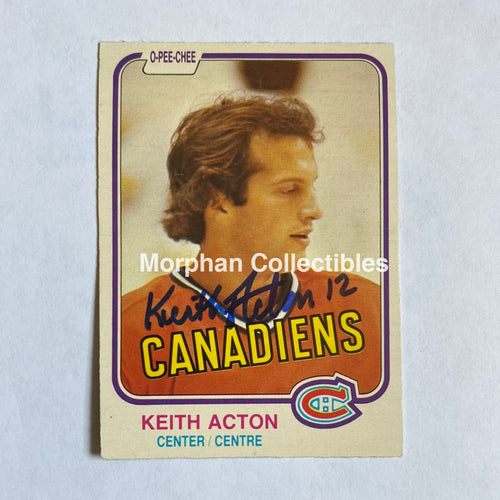 Keith Acton - Autographed Card Opc 1981/82 Rookie
