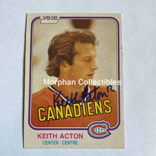 Keith Acton - Autographed Card Opc 1981/82 Rookie
